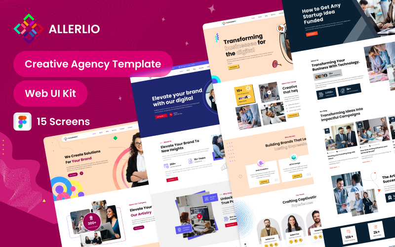 Allerlio - Creative Web Agency Figma Template UI Element