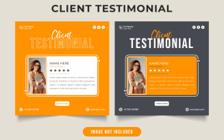 Business review testimonial design vector