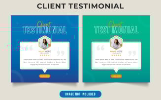 Customer feedback and service review testimonial design vector