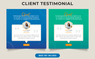 Customer feedback and service review testimonial design