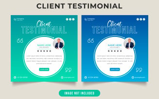 Customer service feedback testimonial layout