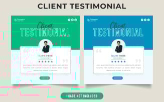 Customer work review and quote section testimonial design