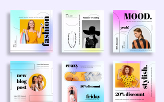 Fashion Sale Social Media Post Template Layout