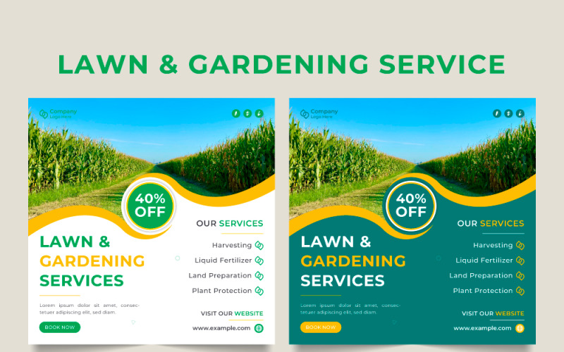 Lawn mower and garden cleaning service Social Media