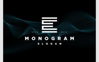 Letter E Modern Monogram Logo