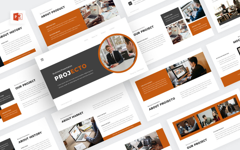 Projecto - Business PowerPoint Presentation PowerPoint Template