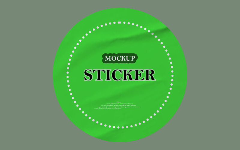 Round Sticker Mockup PSD Template 29 Product Mockup