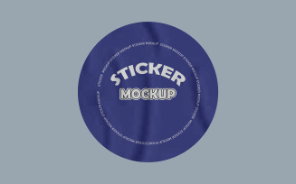 Round Sticker Mockup PSD Template vol 3