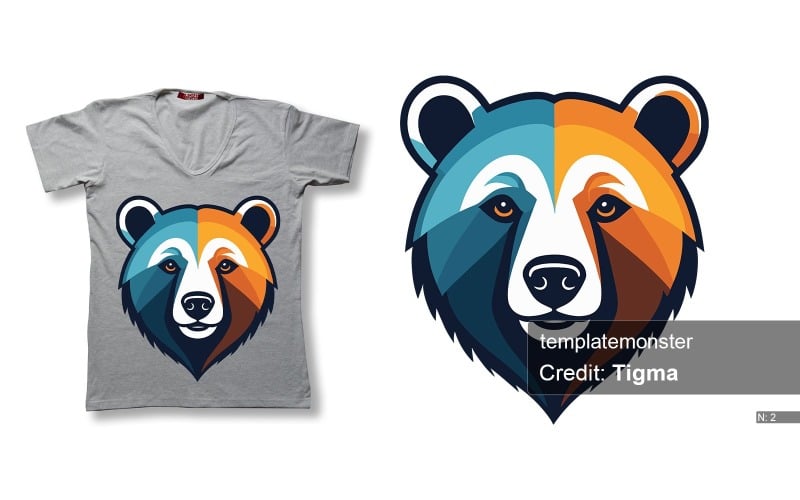 The Spirit of the Wilderness: A Stunning Bear Artwork T-shirt