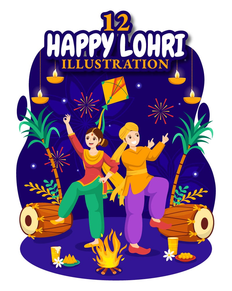 Kit Graphique #380131 Happy Lohri Divers Modles Web - Logo template Preview