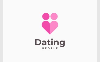 Dating People Couple Love Logo