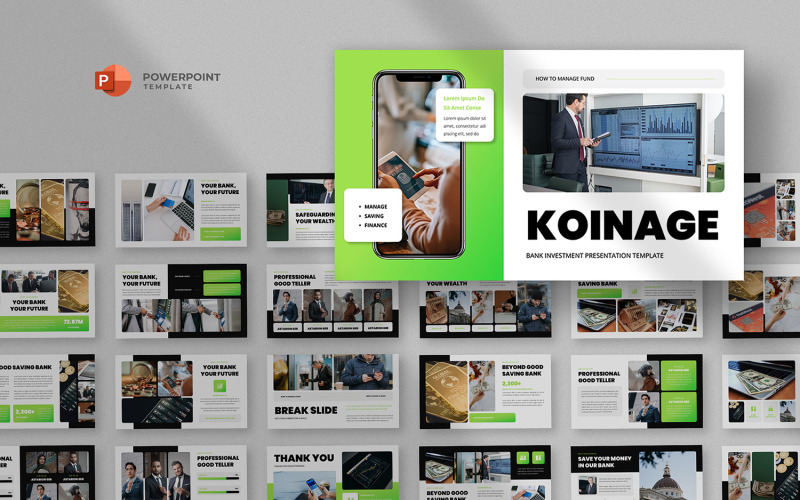 Koinage - Bank & Finance Powerpoint Template PowerPoint Template