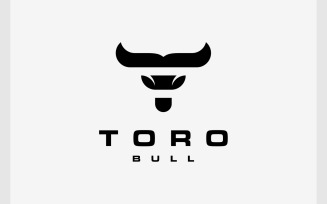Letter T Head Bull Horn Logo