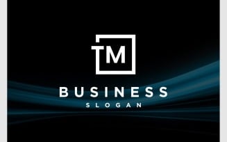 Letter TM Square Monogram Logo
