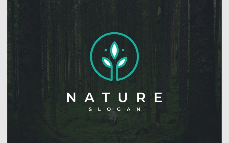 Life Leaf Organic Flower Logo Logo Template