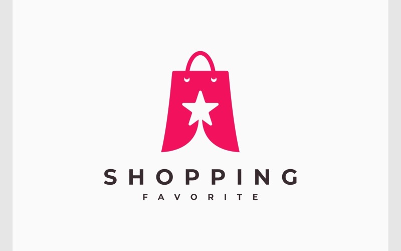 Shopping Bag Star Shop Logo Logo Template