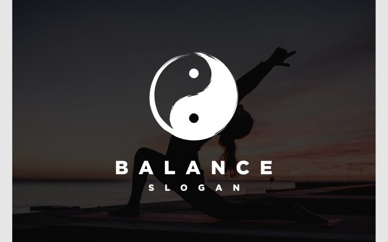 Yin Yang Balance Meditation Logo Logo Template