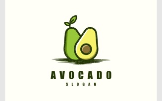 Avocado Fruit Food Healthy Logo