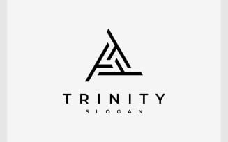 Letter Triple T Symmetry Triangle Logo