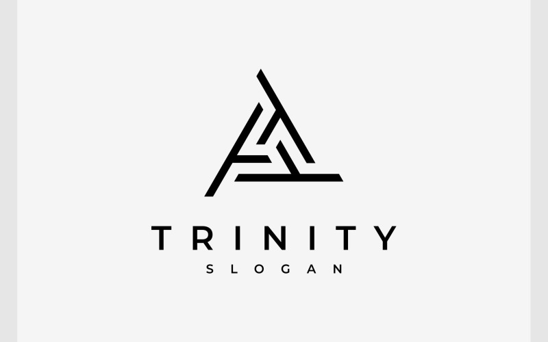 Letter Triple T Symmetry Triangle Logo Logo Template