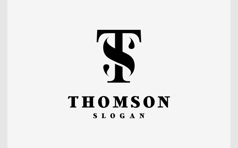 Letter TS ST Luxury Classic Monogram Logo Logo Template