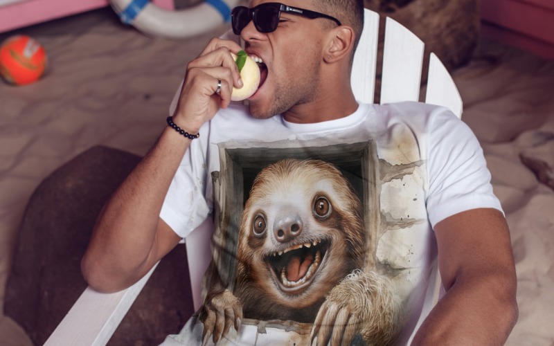 wolf funny Animal head peeking on white background 4 Illustration