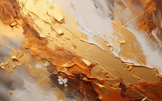 Abstract Art Golden Foil Elegance 13
