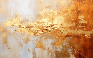 Golden Foil Brush Strokes Artistic Expression 10