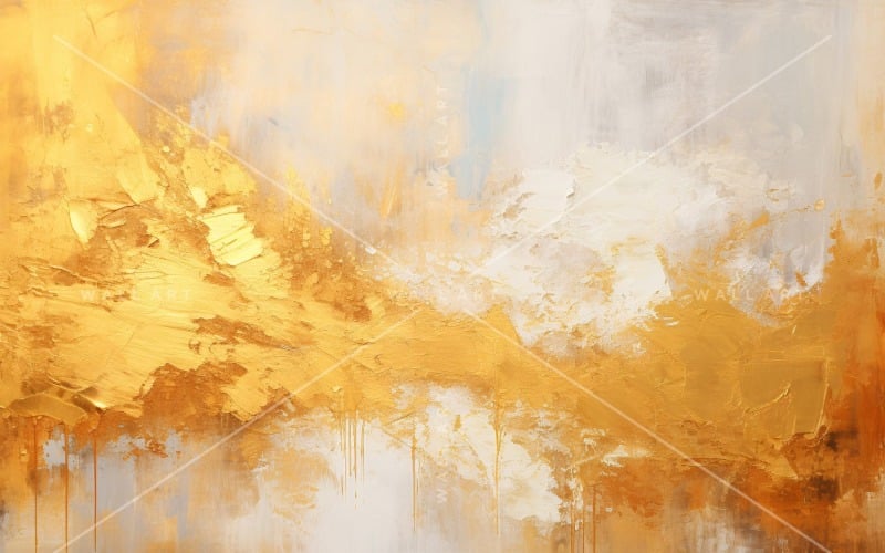 Golden Foil Brush Strokes Artistic Expression 7. Background