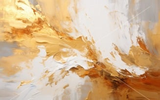 Golden Foil Brush Strokes Artistic Expression 8