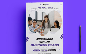 Online Business Class Flyer Template