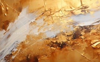 Golden Foil Brush Strokes Artistic Expression 14