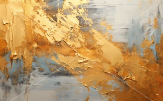 Golden Foil Brush Strokes Artistic Expression 17