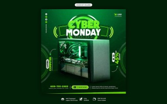 Cyber Monday Sale Social Media Post Templates