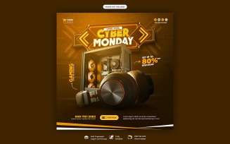 Cyber Monday Sale Social Media Post Templates