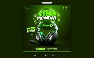 Cyber Monday Sale Social Media Template