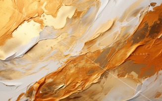 Golden Foil Brush Strokes Artistic Expression 29