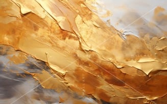 Golden Foil Brush Strokes Artistic Expression 36