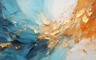 Golden Foil Art Abstract Expressions 33