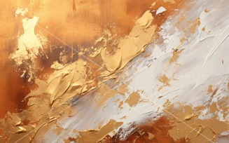 Golden Foil Art Abstract Expressions 37