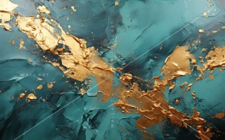 Golden Foil Art Abstract Expressions 40