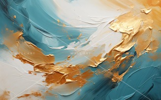 Golden Foil Art Abstract Expressions 41