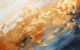 Golden Foil Art Abstract Expressions 42