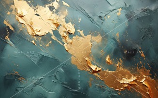 Abstract Art Golden Foil Elegance 48