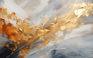 Abstract Art Golden Foil Elegance 51