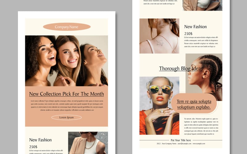 Email Newsletter Templates Layout Corporate Identity