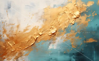 Golden Foil Art Abstract Expressions 44