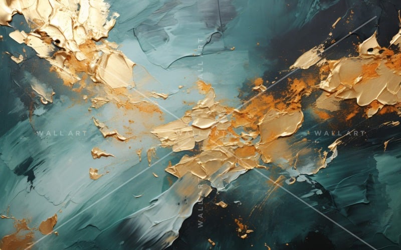 Golden Foil Art Abstract Expressions 48 Background