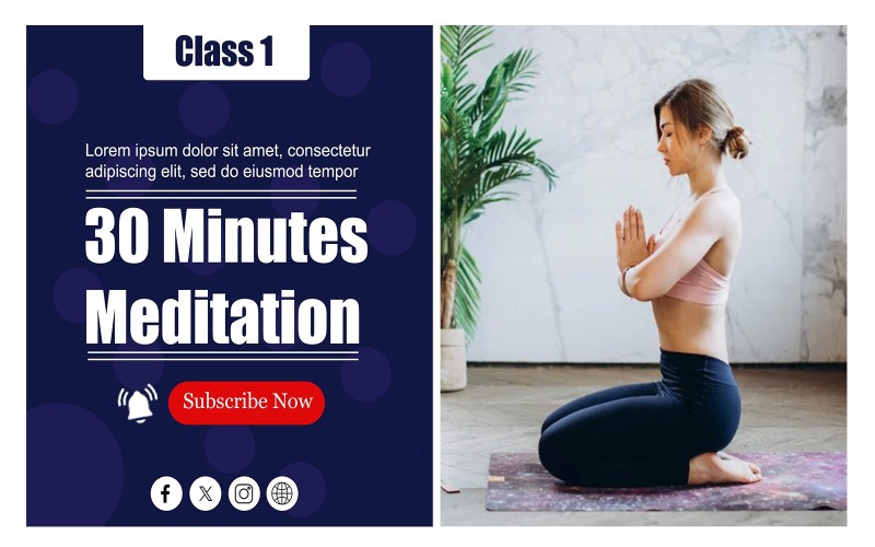 Yoga and Meditation YouTube Thumbnail Social Media