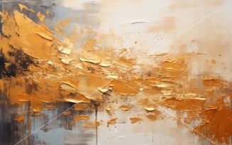 Golden Foil Brush Strokes Artistic Expression 57